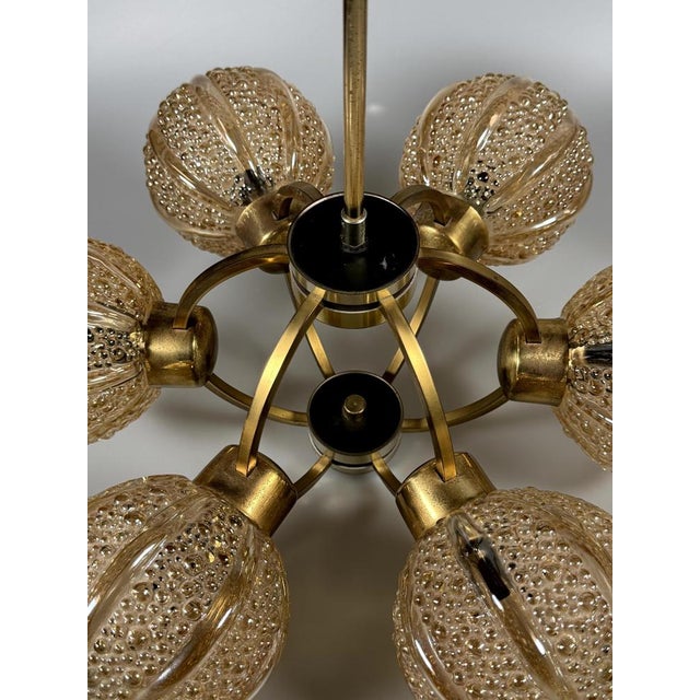 Sputnik Six-Light Chandelier in Glass from Kaiser-Leuchten, 1960s For Sale - Image 15 of 18