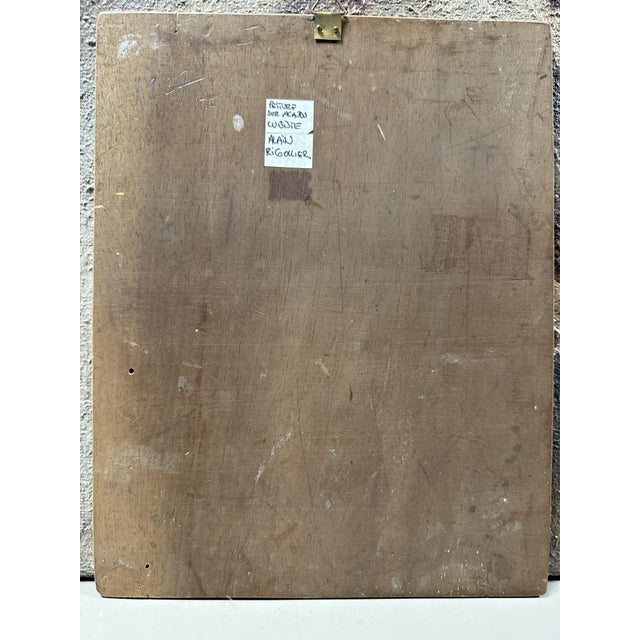 Alain Rigollier, Cubist Portrait, Oil on Wood, 1990s For Sale - Image 5 of 5