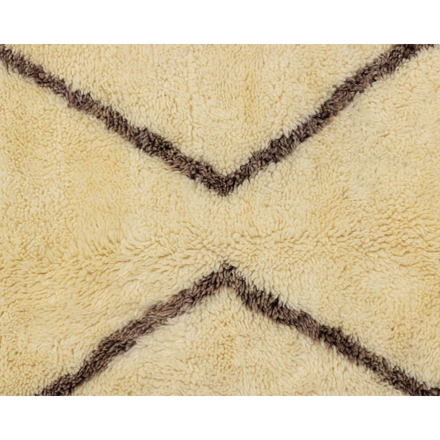 Brown Hand-Knotted Wool Rug by Azele Studio For Sale - Image 8 of 9