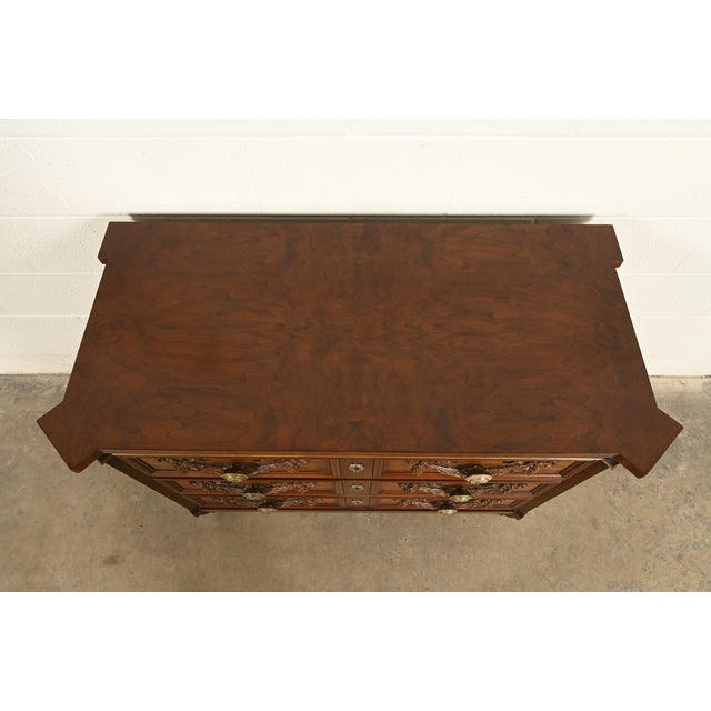 Karges French Regency Louis XVI Burled Walnut Chest of Drawers For Sale - Image 11 of 14
