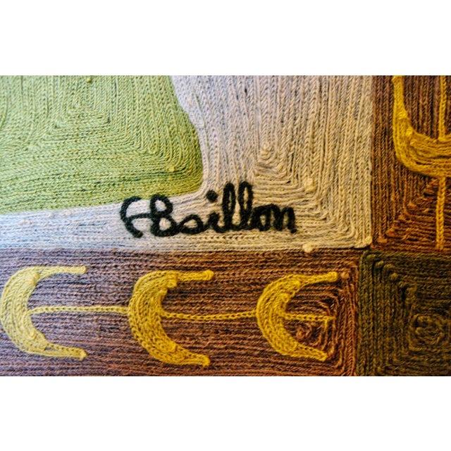 Textile Large The Four Seasons Tapestry by Elisabeth Baillon, 1960 For Sale - Image 7 of 13