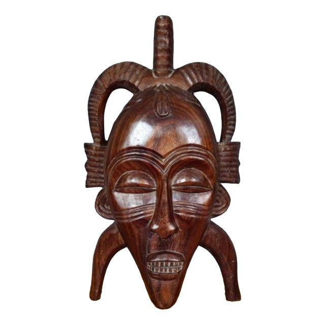 Large 20th Century African Tribal Wooden Mask For Sale