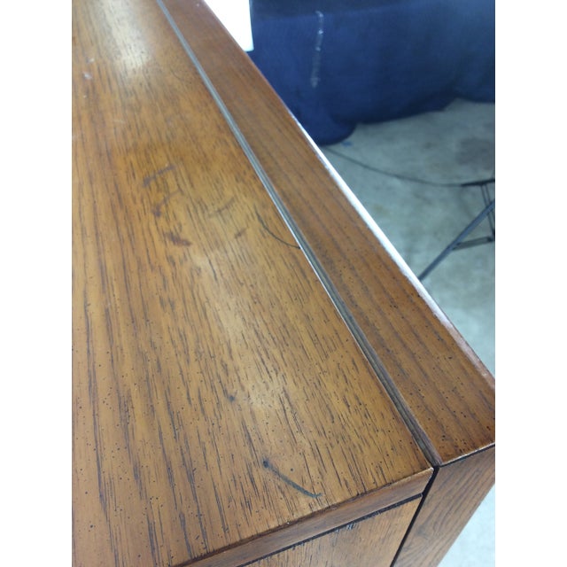 Mid Century Modern Armoire With Five Drawers and Unique Brass Hardware For Sale - Image 11 of 18