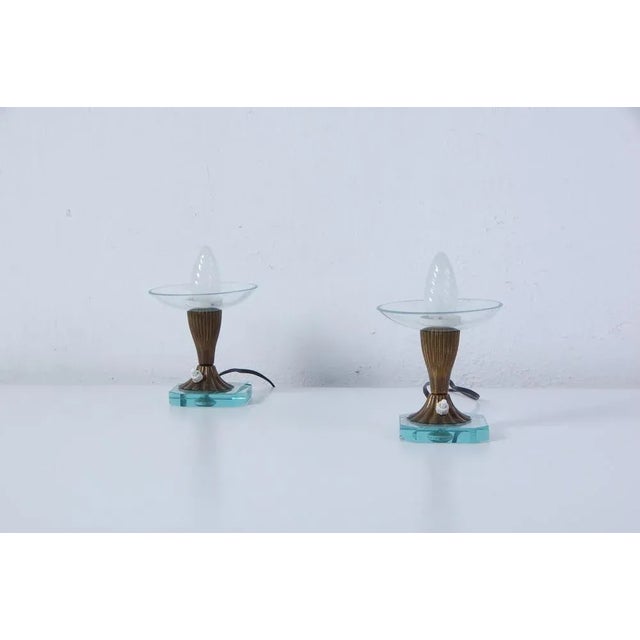Art Deco Style Table Lamps, 1940s, Set of 2 For Sale - Image 3 of 13