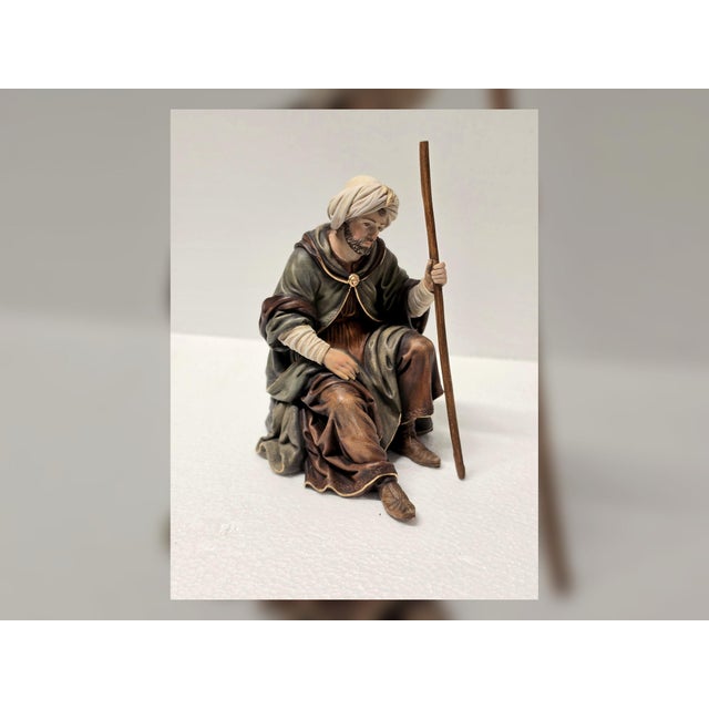 Traditional Seated Nativity Shepherd For Sale - Image 3 of 3