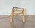 1970s bamboo coffee table with glass top (top size 38x38 cm)