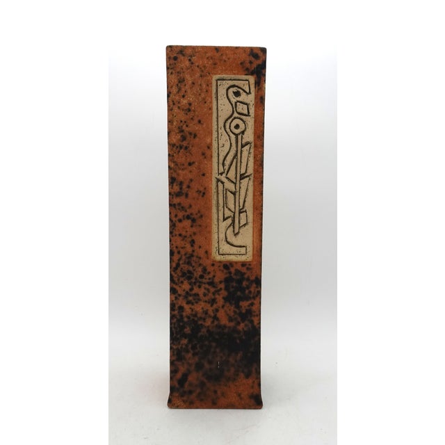 Ceramic Vase with Sandstone Abstract Art Pottery by B. Enianaky for Troika, 1970s For Sale - Image 12 of 12