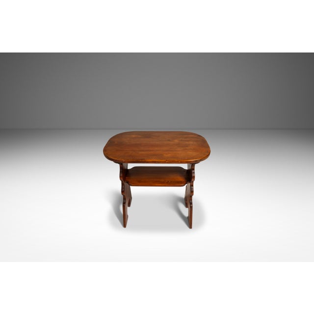 1930s Rare Early Swedish Scandinavian Modern Side Table in Solid Pine Attributed to Bo Fjæstad, Sweden, C. 1930s For Sale - Image 5 of 18
