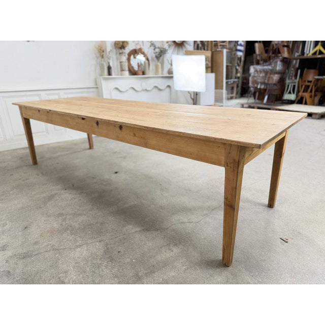 Wood Large Fir Table, 1940s For Sale - Image 7 of 9
