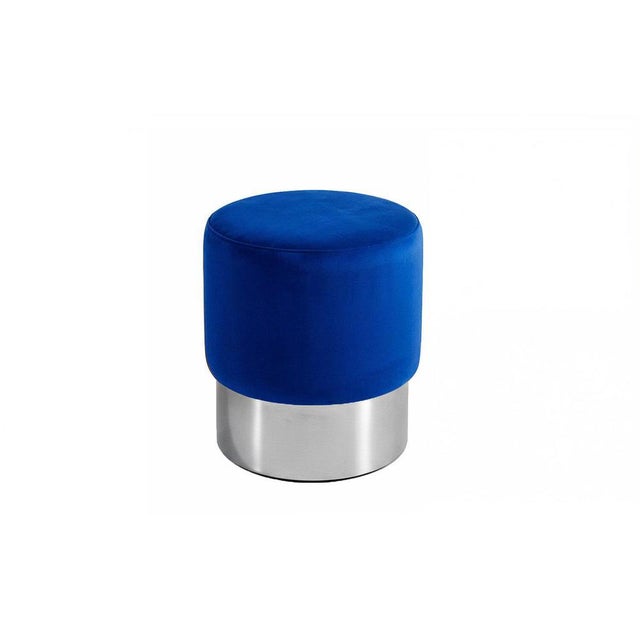 Stool upholstered in Blue Velvet with Metal Base. Destino speaks of inevitability, of encounters that feel meant to be.Its...