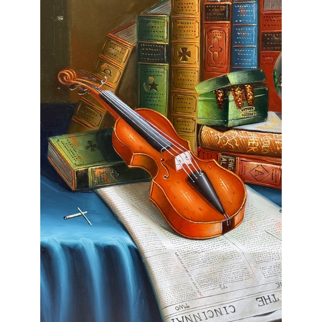 Heather European Still Life Oil Painting, Signed For Sale - Image 9 of 12
