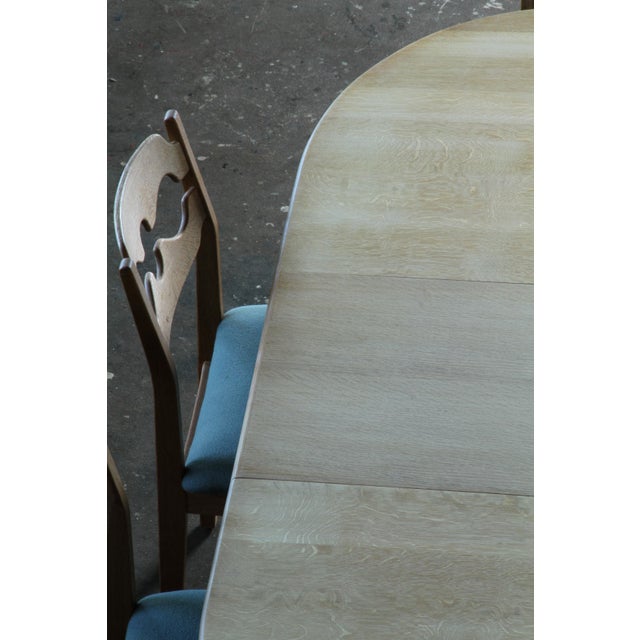 Wood Brutalist Danish Oak Razorblade Dining Chairs by Henning Kjærnulf, 1960s, Set of 6 For Sale - Image 7 of 9