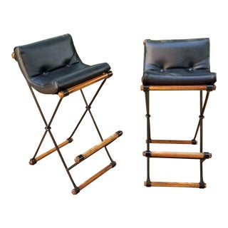 Cleo Baldon for Terra Furniture Campaign Barstools - A Pair For Sale