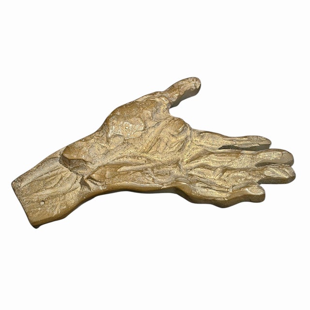 Pair of Italian Bronze Brutalist Hands For Sale - Image 11 of 11