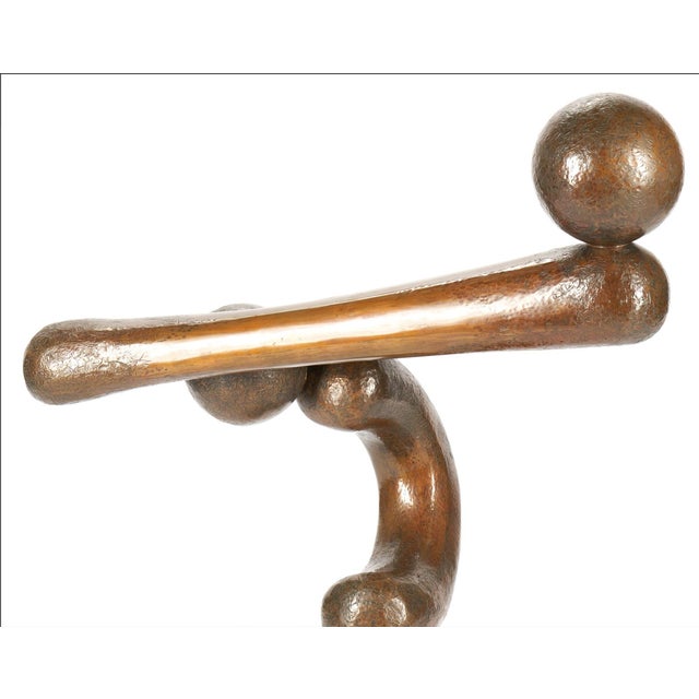 Andreas (Andy) F. Loewy (American, 20th century), "Playtime," bronze abstract sculpture, signed and dated 1983 on the...