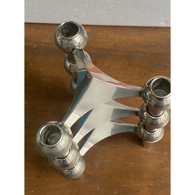 Vintage S22 Candlesticks and Adjustable Candles by Nagel, 1970s, Set of 3 For Sale - Image 4 of 18