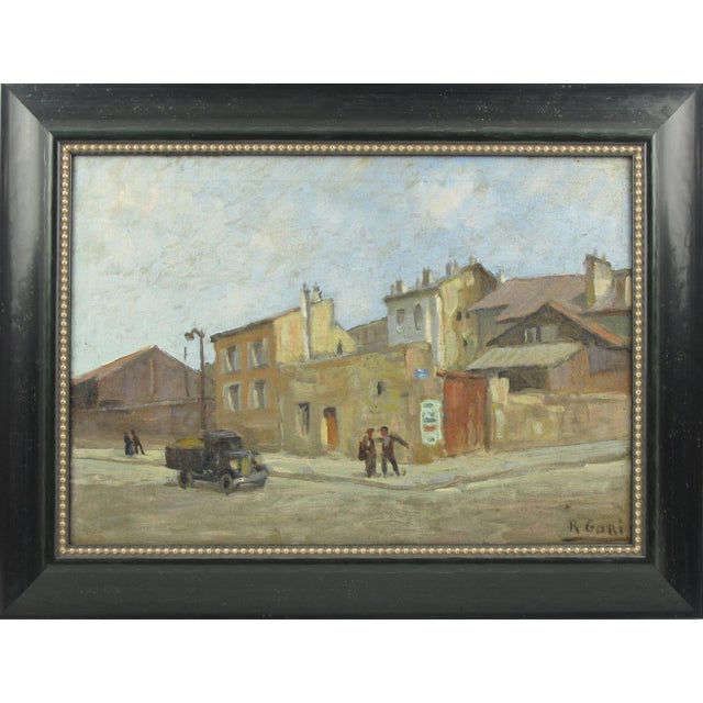 Italian Artist Renzo Gori (1911–1998) — Oil on Canvas, 1930s This captivating oil on canvas by renowned Italian artist...