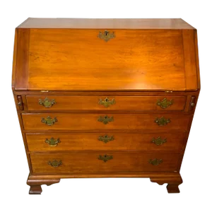 Cherry Chippendale Slant Front Desk