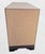 Wood Vintage Textured Tan Linen Covered Studded British Baker Style Colonial Storage Tv Stand Cabinet For Sale - Image 7 of 13