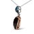 Contemporary 18K Rose and White Gold Diamond Accent and London Blue Topaz and Cushion Cut Smoky Quartz Gemstone Dangle Drop 18" Pendant Necklace For Sale - Image 3 of 5