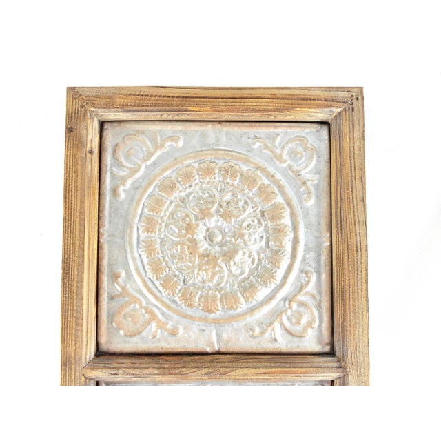 Vintage Punched Tin Ceiling Tile Wall Art Chairish