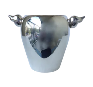 Vintage C1970's Mid-Century Modern Silver Plate "Escapade of Paris" Wing Handled Wine/Champagne Bottle Holder