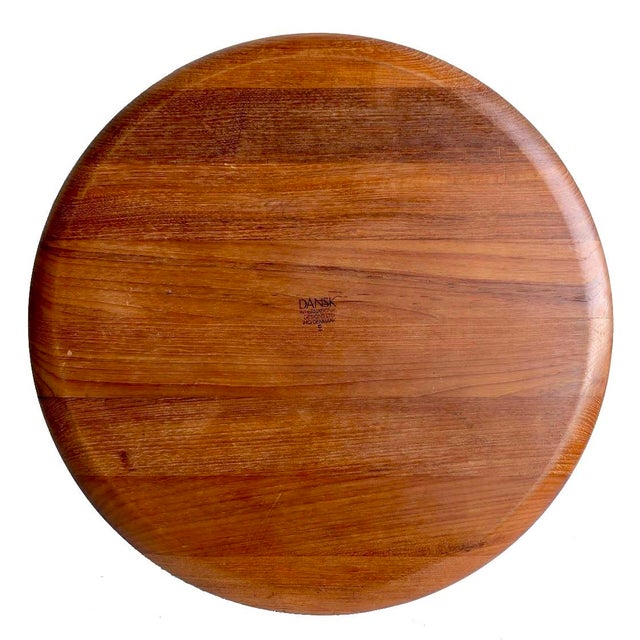 Mid 20th Century Danish Teak Round Carving/Charcuterie Board, Designed by Jens Quistgaard for Dansk For Sale - Image 10 of 14