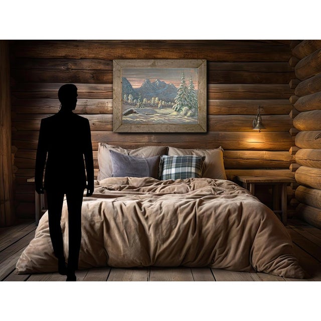 Alfred Kusche, Snowy Landscape, 1920s, Oil on Board For Sale - Image 4 of 16