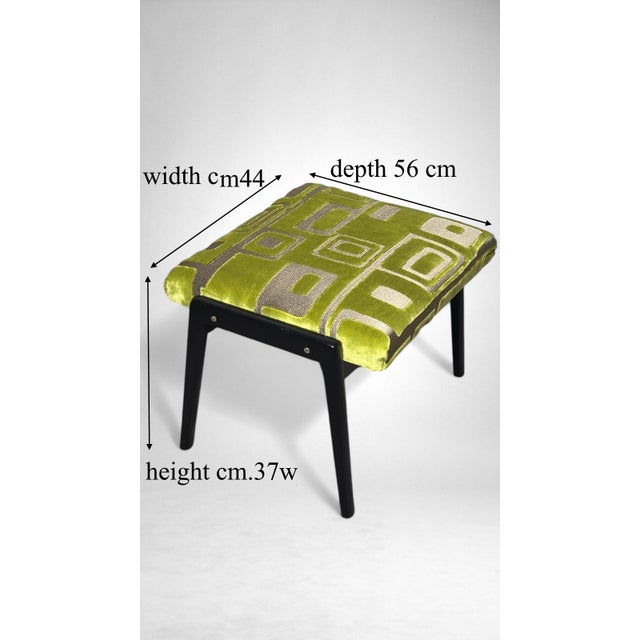 Mid 20th Century Paolo Buffa Style Pair of Wooden Benches Upholstered Designers Guild Fabric For Sale - Image 17 of 18