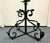 Black Sculptural Wrought Iron Floor Candle Stand For Sale - Image 8 of 12