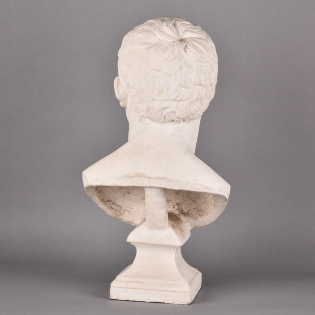 Vintage Plaster Bust of Marc Anthony For Sale - Image 10 of 11