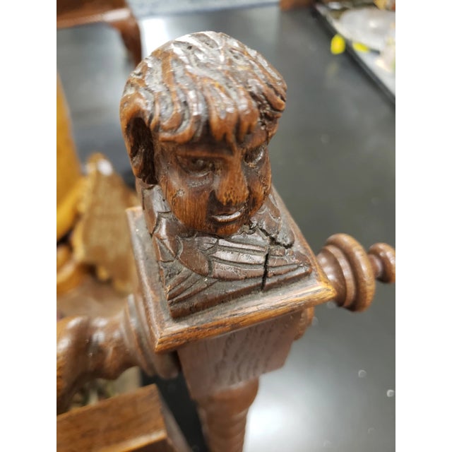 C. 1880 English Arts and Crafts Movement Hammered Copper Oak Rotating Fireplace Screen Signed "Dase" For Sale In New Orleans - Image 6 of 6