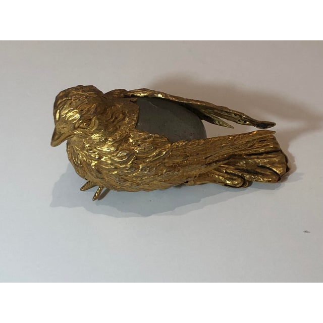 Gabriella Crespi, Sparrow Figure, 1974, Bronze and Murano Glass For Sale - Image 3 of 10