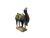 This captivating ceramic sculpture depicts a Bactrian camel rendered in rich sancai-style glazes, capturing the spirit of...