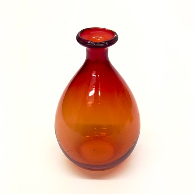 Mid 20th Century Vintage Brightly Colored Art Glass Vase Curation - Group of 3 For Sale - Image 5 of 8