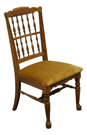 Ethan Allen Heirloom Nutmeg Maple Colonial Early American Spindleback Dining Side Chair 10-6100