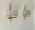 Metal Double Wall Lights in Brass and Molded Glass from Maison Arlus, France, 1950, Set of 2 For Sale - Image 7 of 7