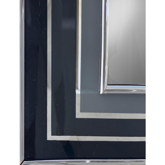 Mid-Century Modern Monochromatic-Toned Wall Mirror For Sale In Miami - Image 6 of 8