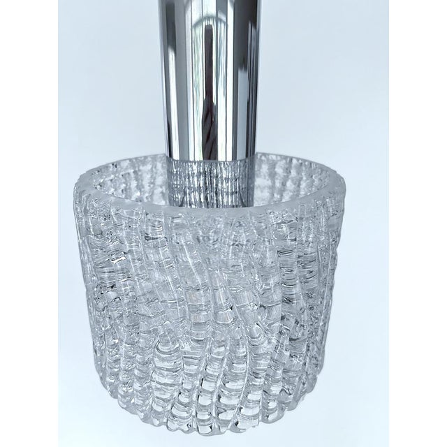 Vintage Glass Pendant Lights from Kalmar, 1970s, Set of 3 For Sale - Image 12 of 16