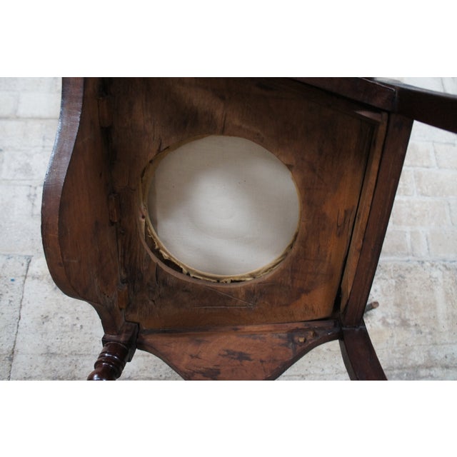 Antique Early 19th C. English Regency Mahogany Commode Arm Chair For Sale - Image 17 of 18