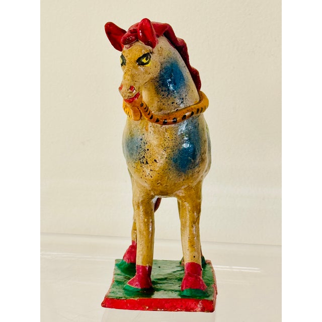 Folk Art 1940’s Mexican Folk Art Pottery Horse For Sale - Image 3 of 13