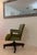 Mid-Century Olive Green Swivel Executive Desk Chair For Sale - Image 4 of 12