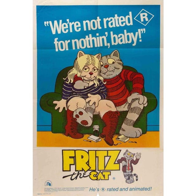 Vintage Poster Australian One-Sheet (27 × 40 in.), M.A.P.S. Litho Pty. Directed by Ralph Bakshi, based on Robert Crumb’s...