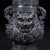 Black Late 19th Century Pair of Carved Faux Horn Beast-Face Vases With Handles For Sale - Image 8 of 10