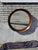 1920 Regency Style Solid Walnut Handmade American Round Mirror. For Sale In Philadelphia - Image 6 of 16