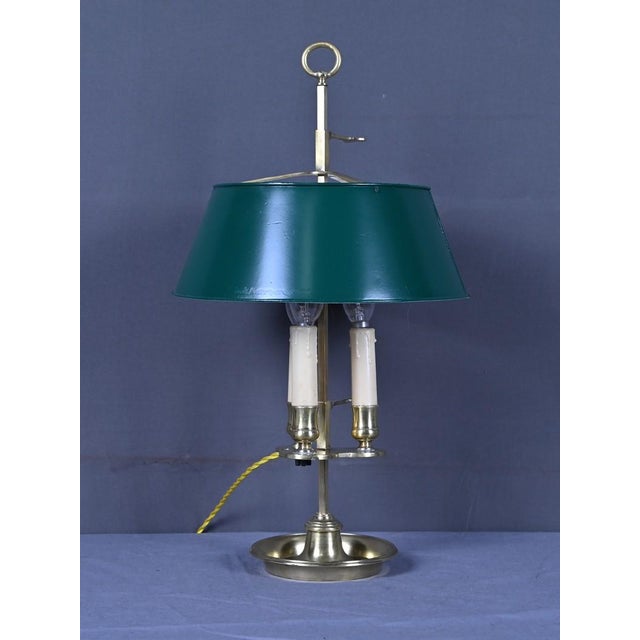 Empire Style Brass Bouillotte Lamp, Late 19th Century For Sale - Image 15 of 17
