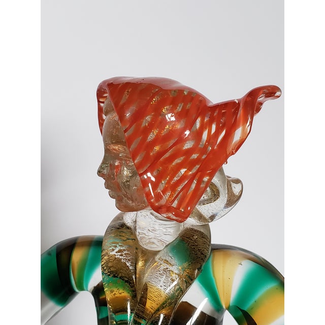 Glass 1950s Salviati Murano Glass Figure of a Woman For Sale - Image 7 of 18