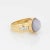 Modern 9ct Natural Star Sapphire Ring Six Point Diamond Vintage 18k Gold Blue Grey 9.5 size 9.5 For Sale - Image 3 of 7