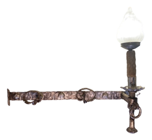 Vintage Wrought Iron Torch Light, 1960
