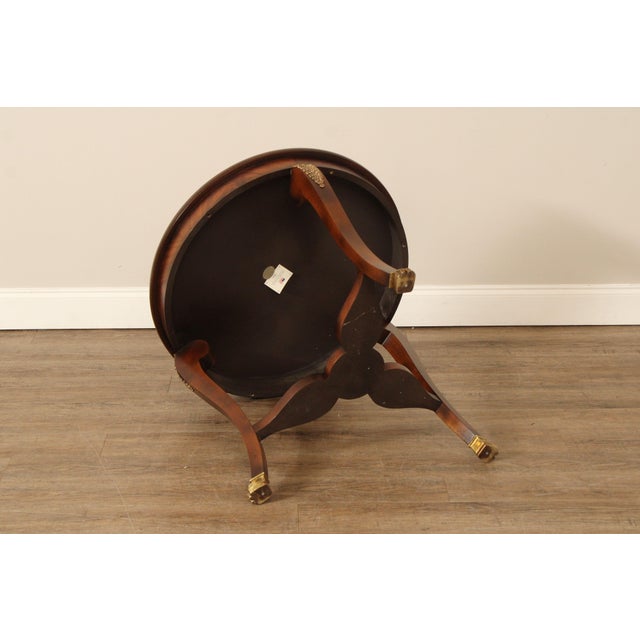 Baker Furniture Empire Style Round Top Mahogany Center Table For Sale - Image 15 of 16